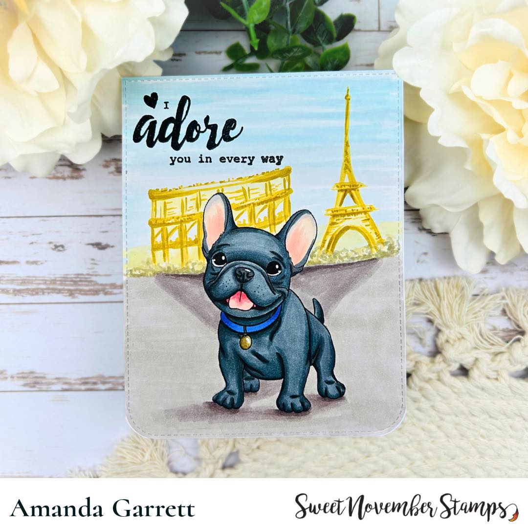 Digital Stamp Dog Park 3 Mav the French Bulldog Sweet November Stamps