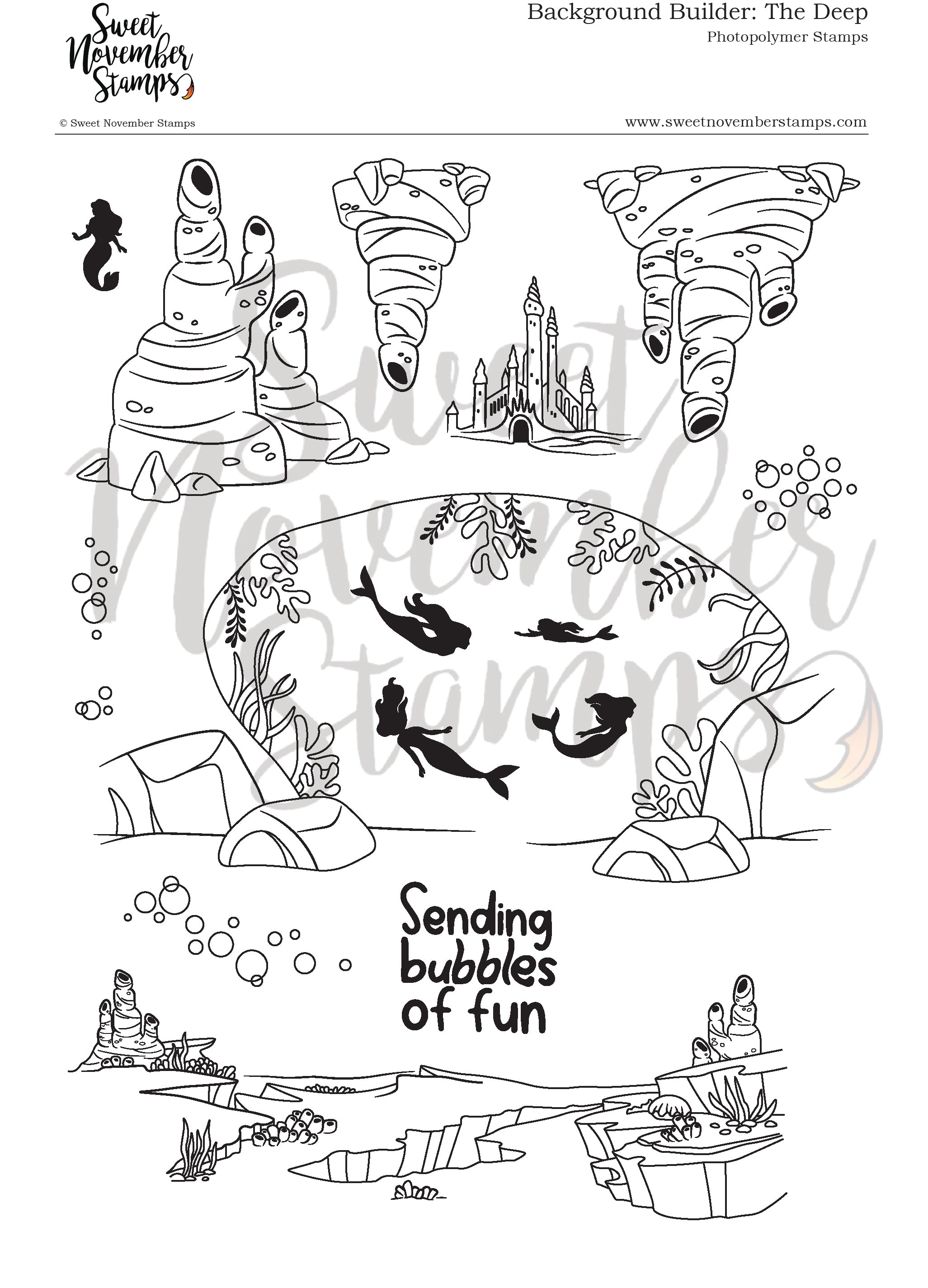 Clear Stamp Set - Background Builder: The Deep – Sweet November Stamps