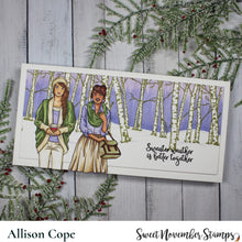 Load image into Gallery viewer, Clear Stamp Set - Horizon lines: Birch Trees
