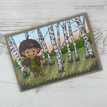 Load image into Gallery viewer, Clear Stamp Set - Horizon lines: Birch Trees