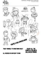 Load image into Gallery viewer, Clear Stamp Set - Halloween Postage Pals: Landscape
