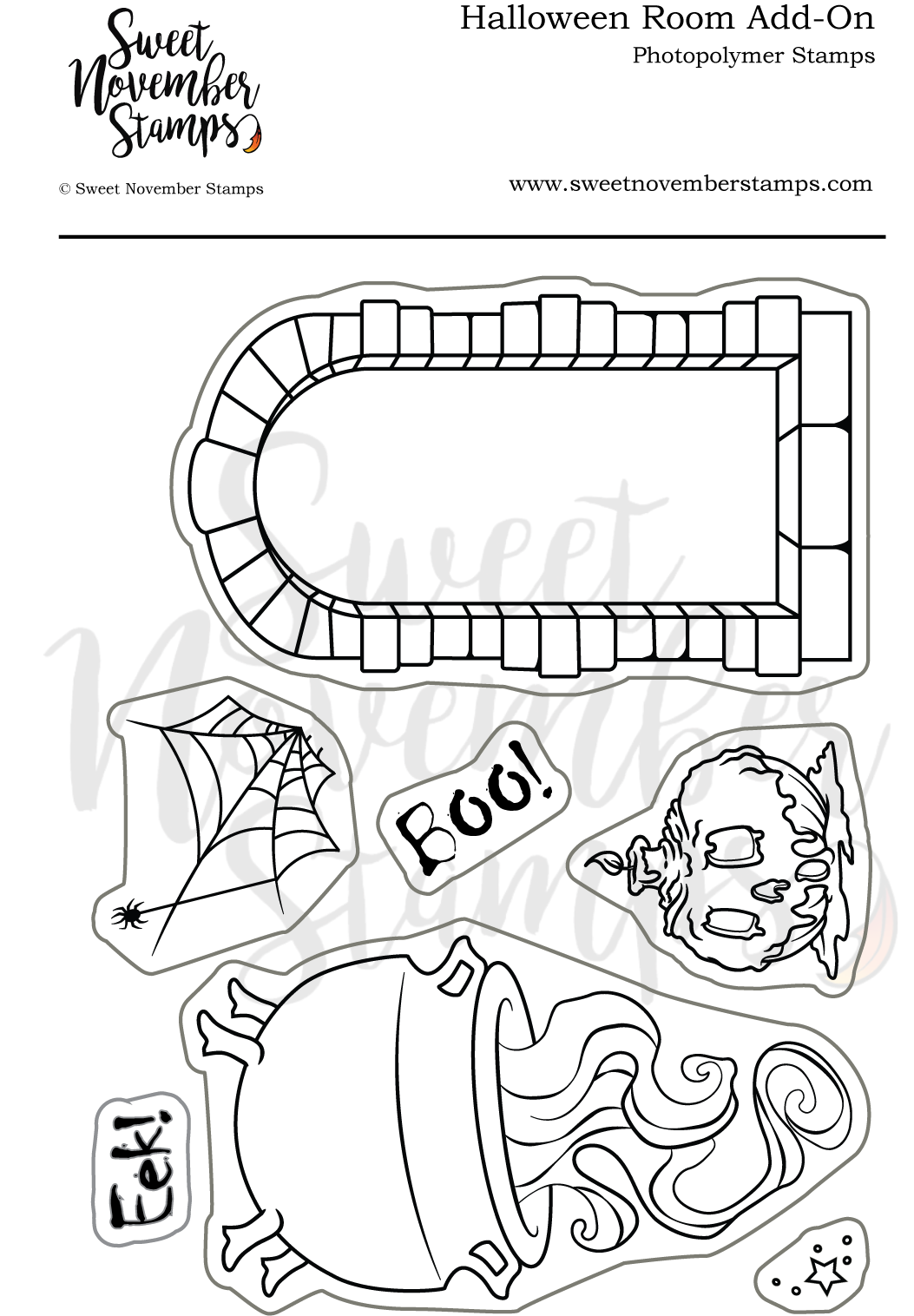 Clear Stamp Set - Halloween Room Add-on