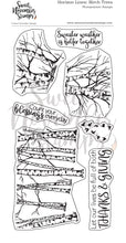 Load image into Gallery viewer, Clear Stamp Set - Horizon lines: Birch Trees
