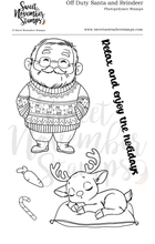 Load image into Gallery viewer, Clear Stamp Set - Off Duty Santa and Reindeer