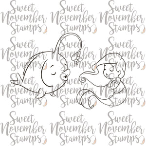 Digital Stamp - Merwee Christmas: Calvin and Eve