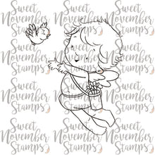 Load image into Gallery viewer, Digital Stamp - Baby Cupid: Cupid and the Dove
