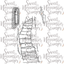 Load image into Gallery viewer, Digital Stamp - Background Builder: Haunted Staircase