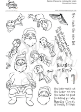 Load image into Gallery viewer, Clear Stamp Set - Santa Claus is Coming to Town