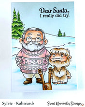Load image into Gallery viewer, Clear Stamp Set - Off Duty Santa and Reindeer