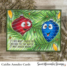 Load image into Gallery viewer, Digital Stamp - Happy Tree Ornament: Sentiments and Bead Garland