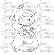 Load image into Gallery viewer, Digital Stamp - Sweet November Vault: Angel Baby harp