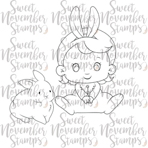 Digital Stamp - Bun Bun: Candy and bunny