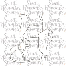 Load image into Gallery viewer, Digital Stamp - Midnight's Christmas Adventures: Midnight and Santa