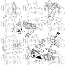 Load image into Gallery viewer, Digital Stamp - Pirate Background Builder Set