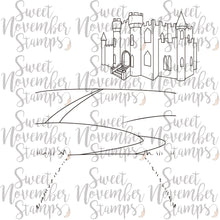 Load image into Gallery viewer, Digital Stamps - Little Princesses: Meadow Pathway and Castle Background Builder