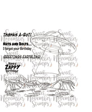 Load image into Gallery viewer, Digital Stamp - Robots vs Aliens: Background Builder and Sentiment Pack