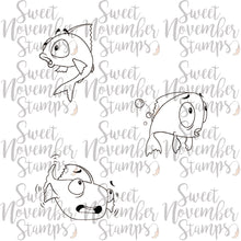 Load image into Gallery viewer, Digital Stamp - Stabby,Bitey: Scaredy Fish