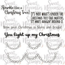 Load image into Gallery viewer, Digital Stamp - Happy Tree Ornament: Sentiments and Bead Garland