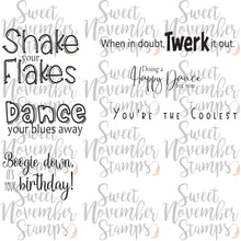 Load image into Gallery viewer, Digital Stamp - Snowmen Sentiment Set