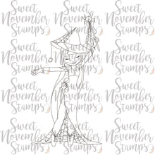 Load image into Gallery viewer, Digital Stamp - It's Halloween Witches: Spider Web Sylvia
