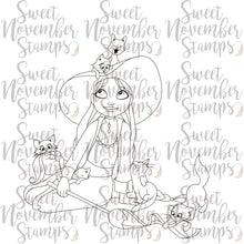 Load image into Gallery viewer, Digital Stamp - It's Halloween Witches: Black Cat Bess