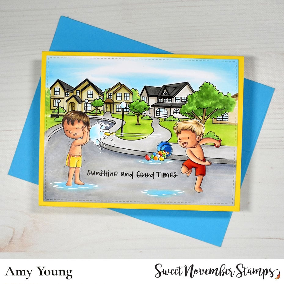 Digital Stamp - Wet and Wild Water Balloon Fight