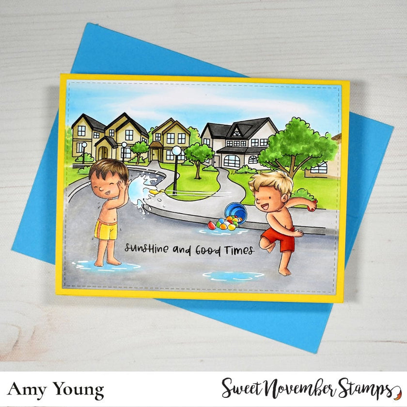 Digital Stamp - Wet and Wild Water Balloon Fight