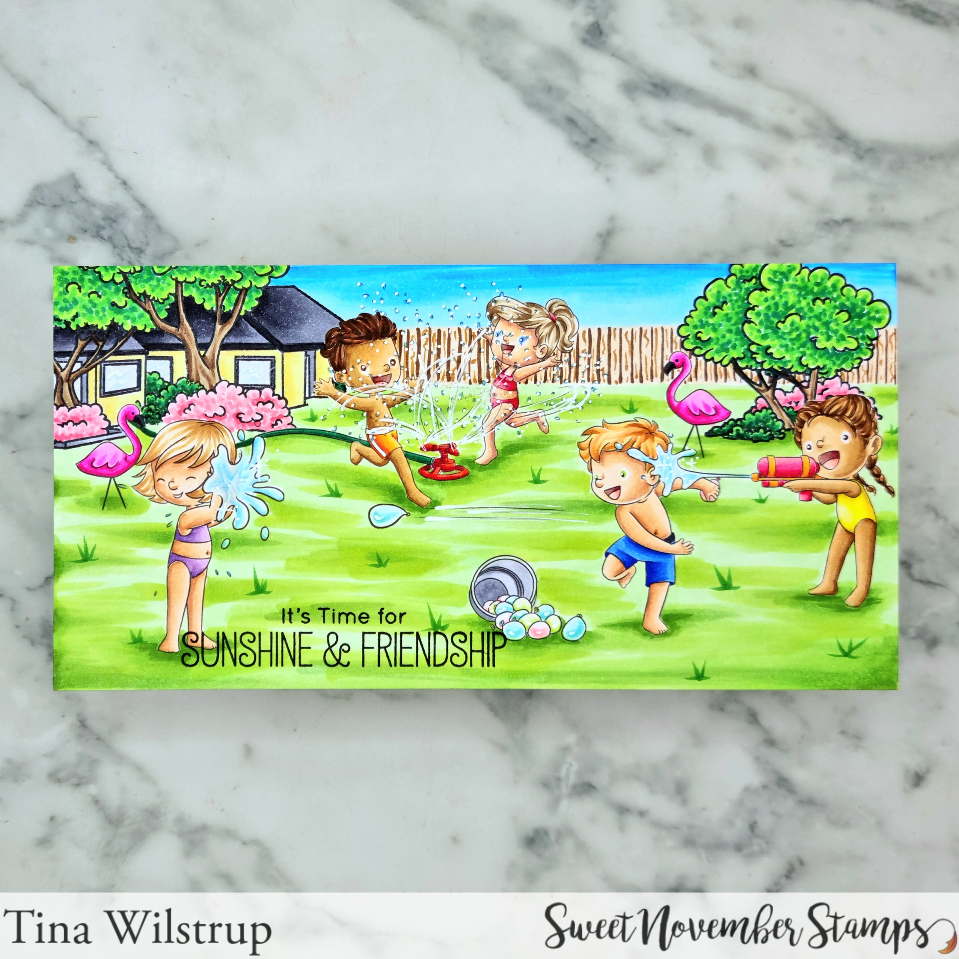 Digital Stamp - Wet and Wild Sprinkler Fun