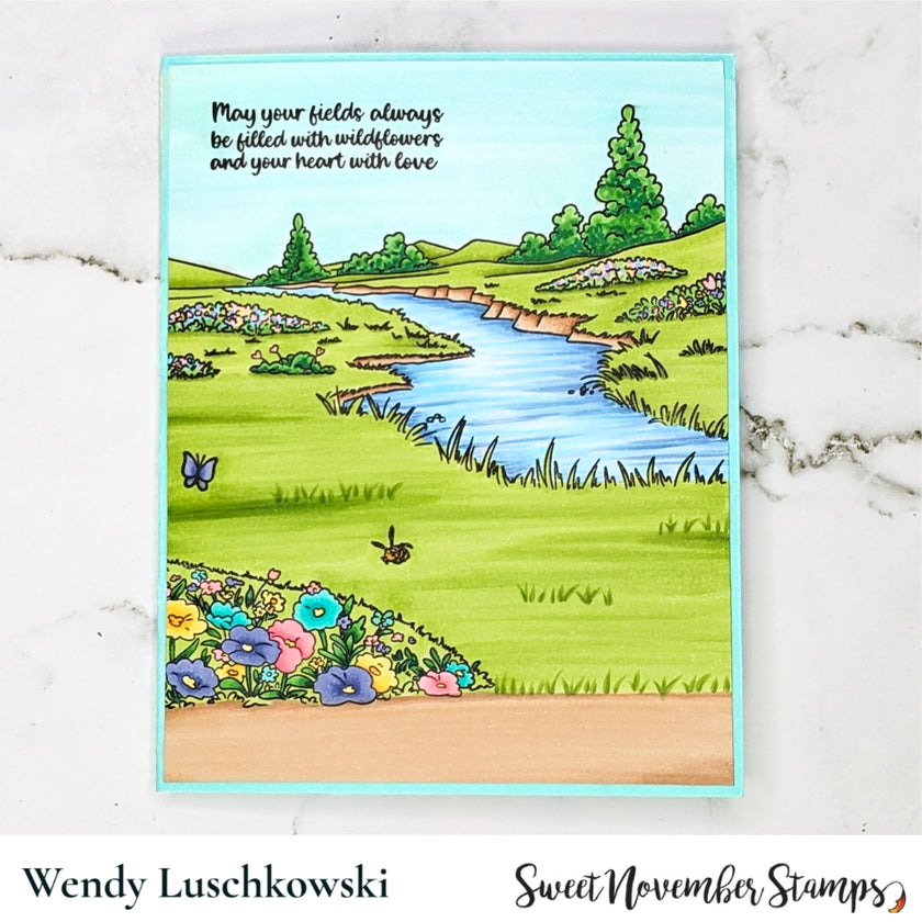 Clear Stamp Set - Background Builder: Wildflower Meadow