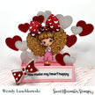 Digital Stamp - Hearts and Bows: Helena Hearts