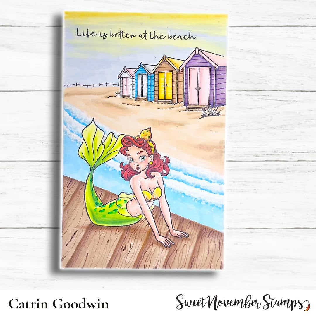 Clear Stamp Set - Retro Pin Up Mermaids
