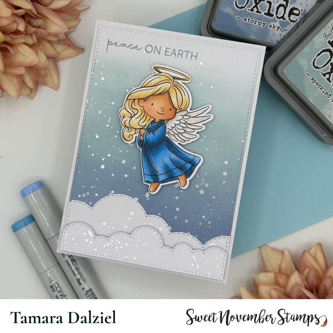 Digital Stamp - Little Christmas Angel