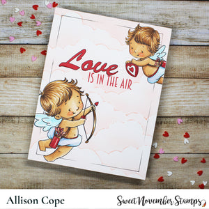 Digital Stamp - Baby Cupid: Cupid's heart