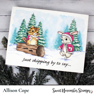 Digital Stamp - Cozy Fall Critters: Riley Rabbit