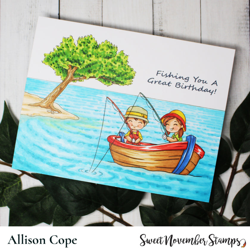 Digital Stamp - A great catch