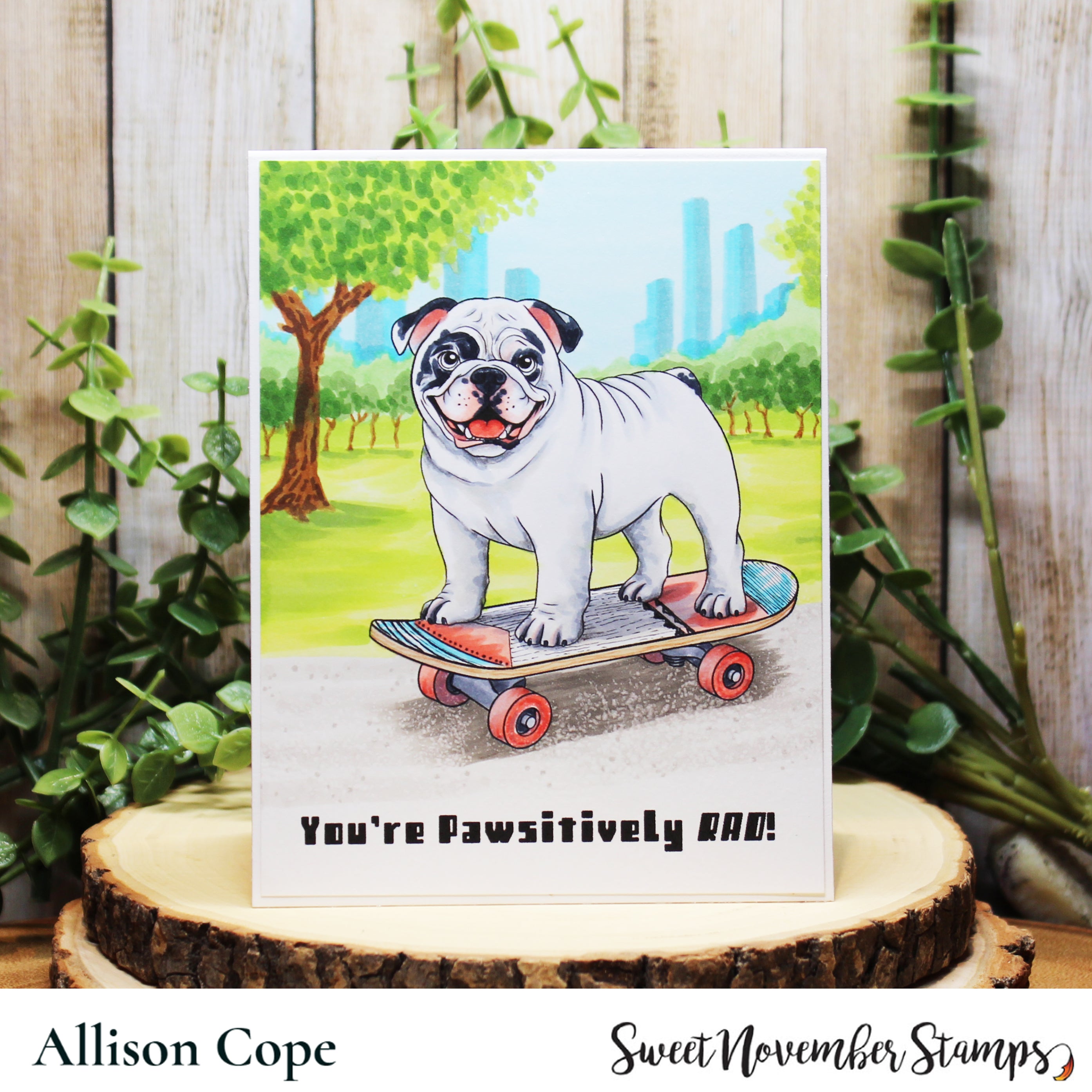Digital Stamp - Dog Park 4: Dozer the English Bulldog