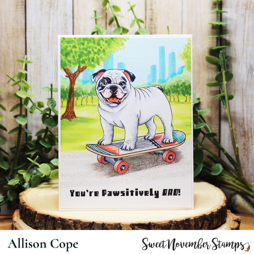 Digital Stamp - Dog Park 4: Dozer the English Bulldog