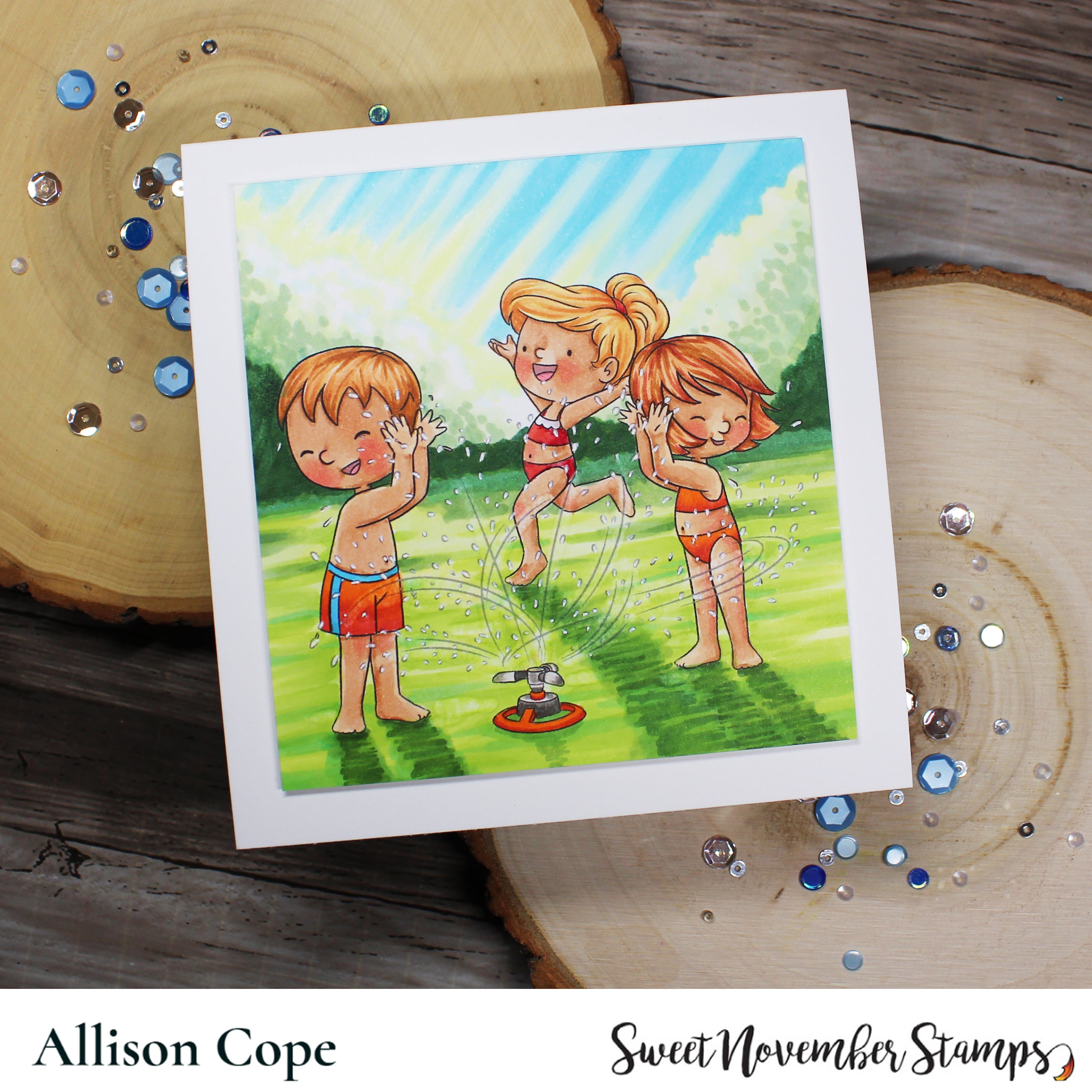 Digital Stamp - Wet and Wild Sprinkler Fun