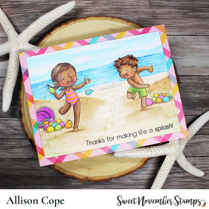 Digital Stamp - Wet and Wild Water Balloon Fight