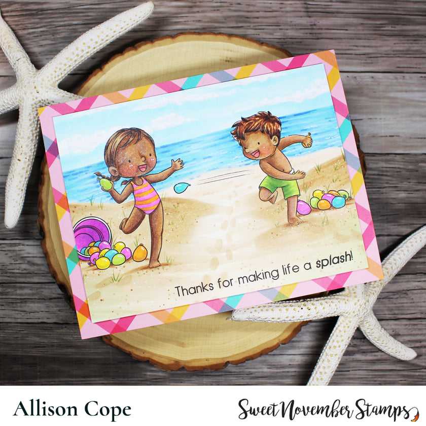 Digital Stamp - Wet and Wild Water Balloon Fight