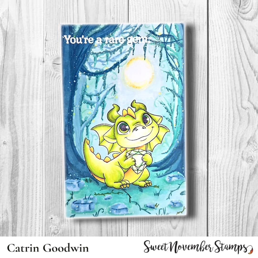 Clear Stamp Set - August Peridot Dragon