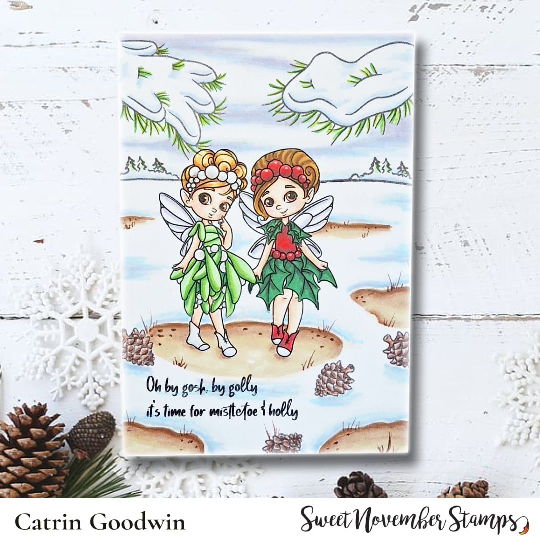 Clear Stamp Set - Mistletoe and Holly Fairies
