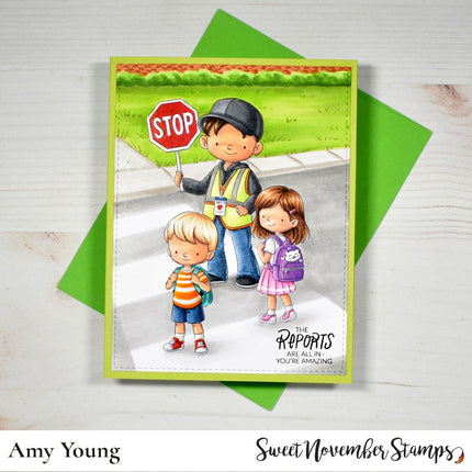 Digital Stamp - First Day: Crossing Guard Tony