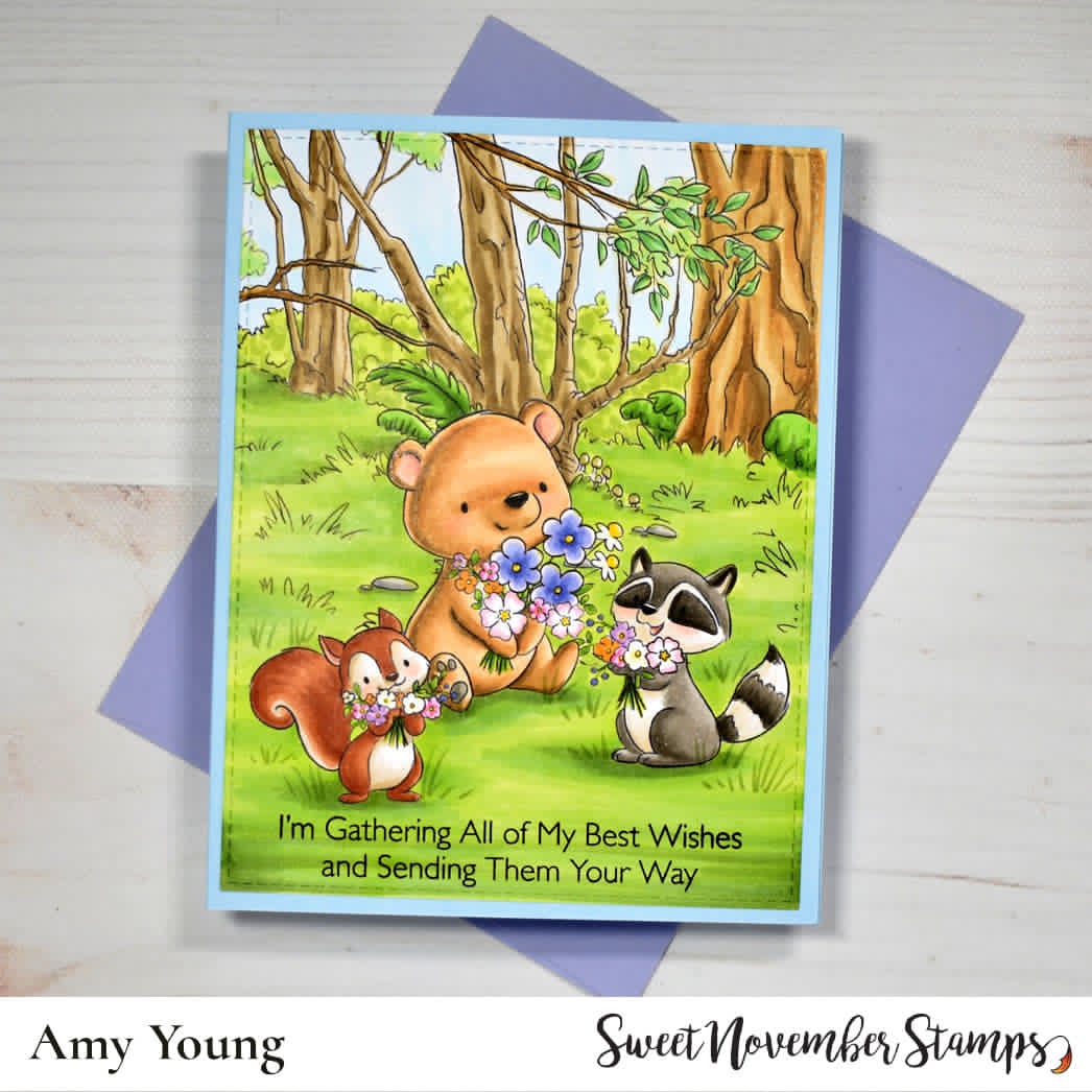 Digital Stamp - Spring Woodland: Background