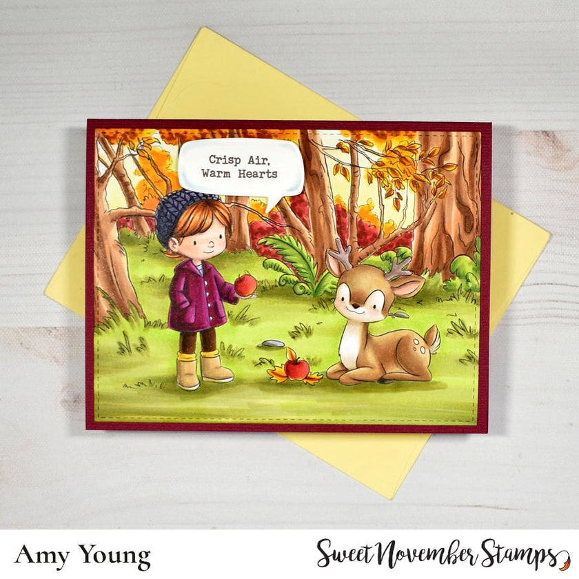 Digital Stamp - Spring Woodland: Tara and Owl