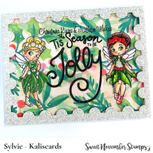 Load image into Gallery viewer, Clear Stamp Set - Mistletoe and Holly Fairies
