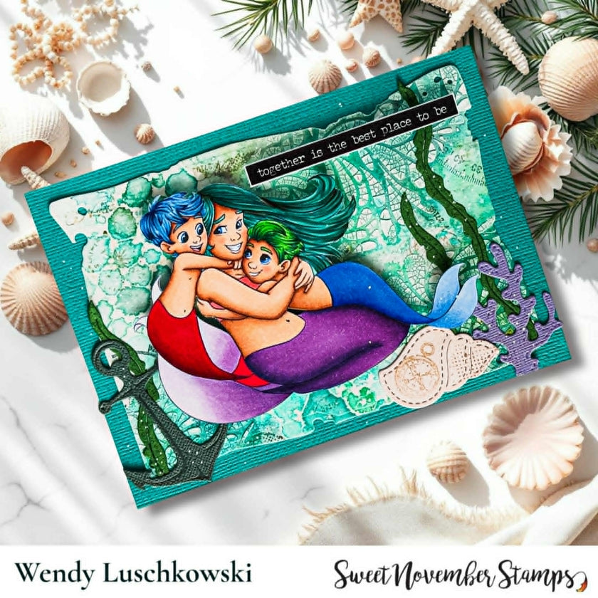 Digital Stamp - Mermazing Boy Mom
