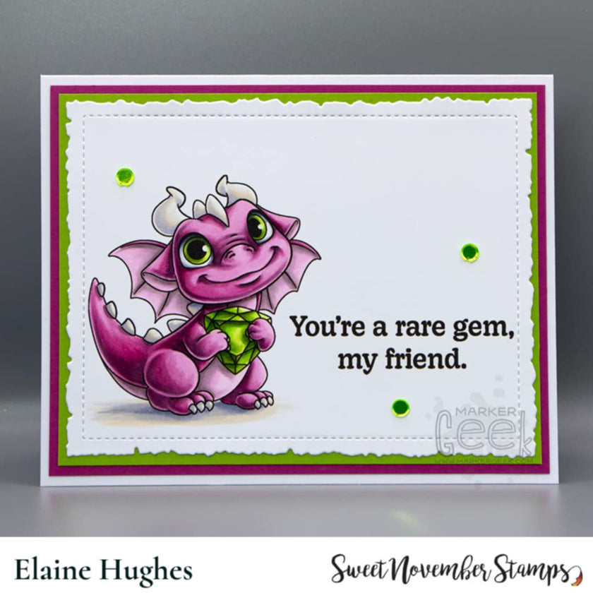 Clear Stamp Set - August Peridot Dragon