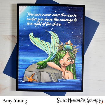 Digital Stamp - Sea Queens: Cerulean