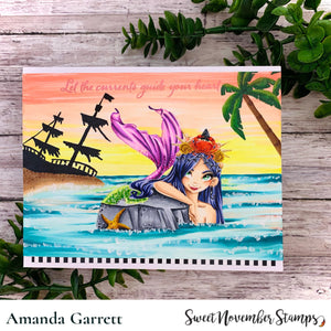 Digital Stamp - Sea Queens: Cerulean